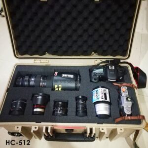 9กระเป๋ากล้อง กล่องกันกระแทก Hardcase HARZ รุ่น HC-512 ไส้โฟมลูกเต๋า สีทราย